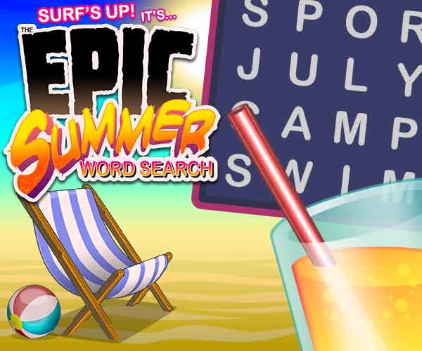 Epic Summer Word Search